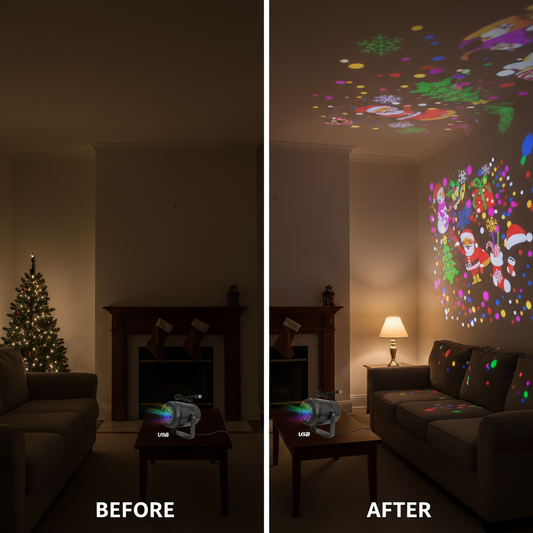 Christmas Party Lights Snowflake Projector Light Led Stage Light Rotating Xmas Pattern Outdoor Holiday Lighting Garden.